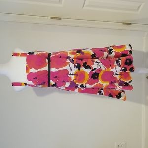 Madison Leigh Pink Floral Print Sleeveless Midi Dress